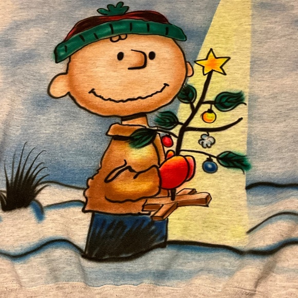 Vintage Charlie Brown Christmas Sweatshirt size Large-READ DESCRIPTION - Picture 3 of 9